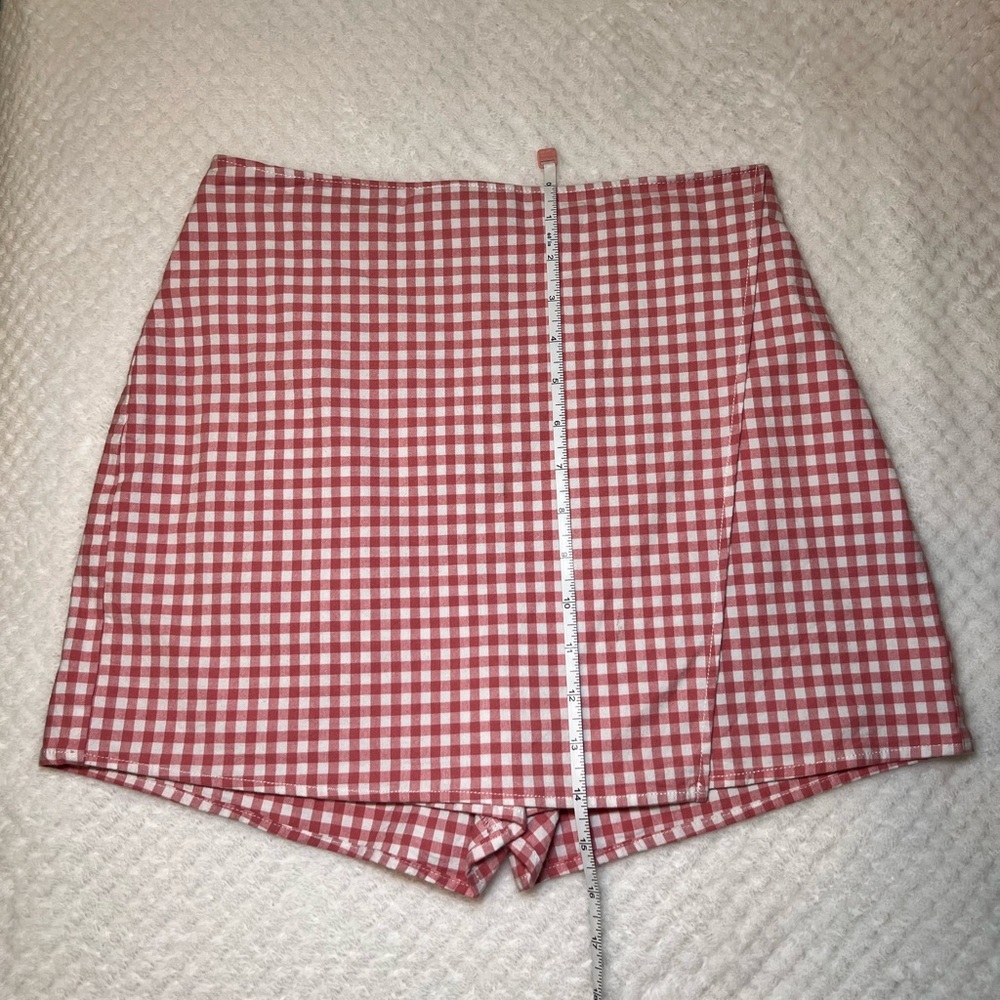 Hollister baby pink Gingham Women's Skort - Picture 6 of 8